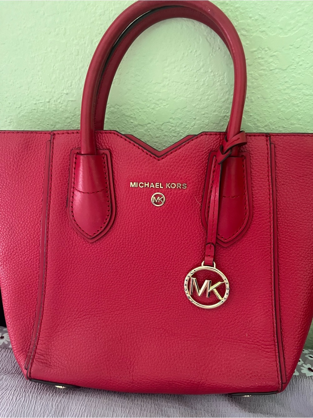 Michael Kors Red Leather Bag